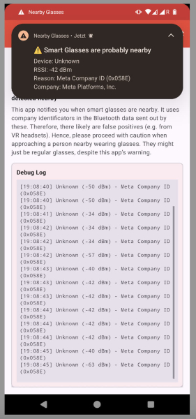 Новий додаток на Android сповістить про користувачів smart-окулярів 4 Новий додаток на Android сповістить про користувачів smart-окулярів 4
