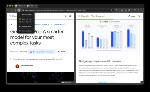 Google Chrome на ПК отримав режим розділеного перегляду 1