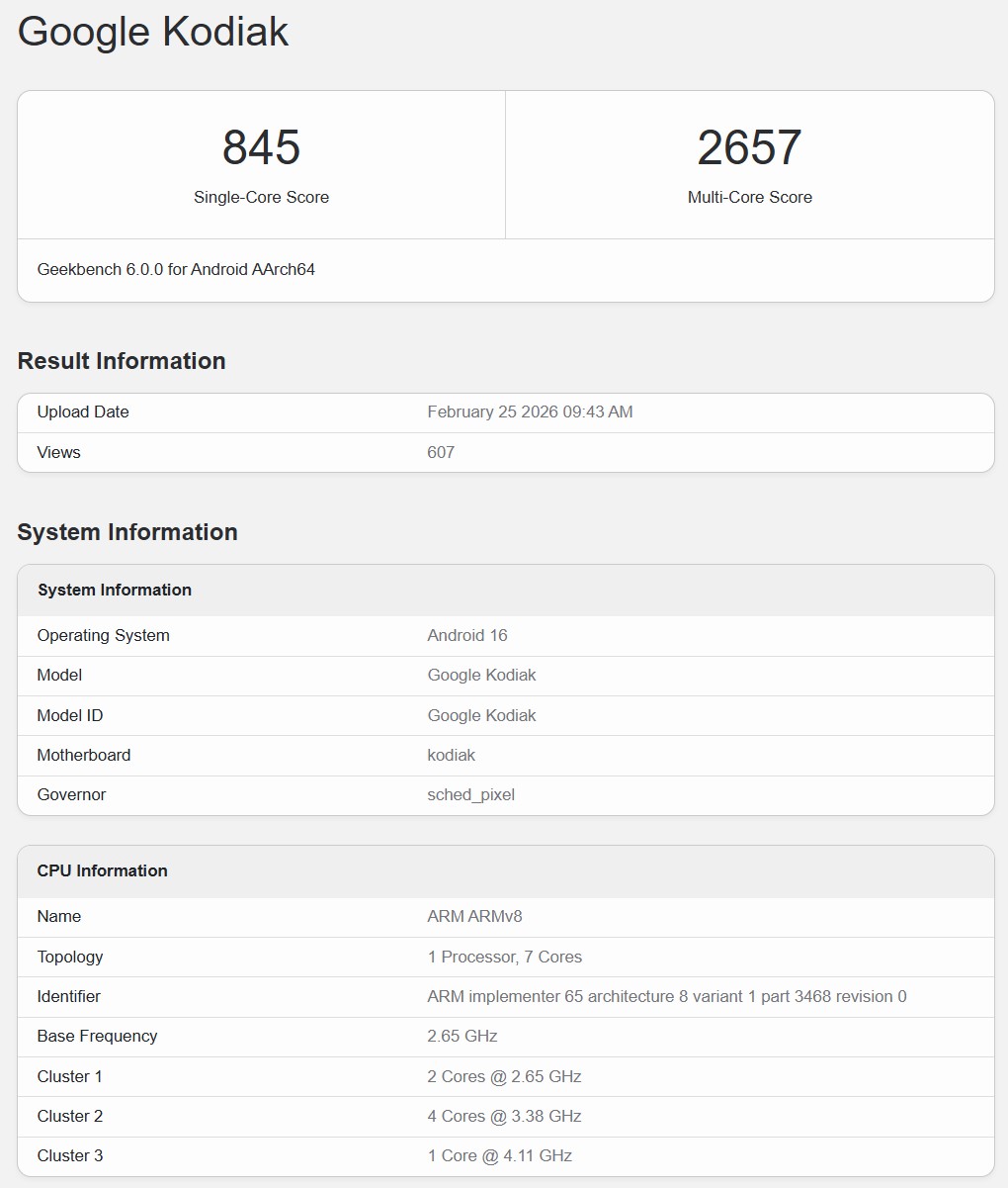 Pixel 11 знову розчарує: витік Tensor G6 підтверджує відставання від конкурентів 2 Pixel 11 знову розчарує: витік Tensor G6 підтверджує відставання від конкурентів 2