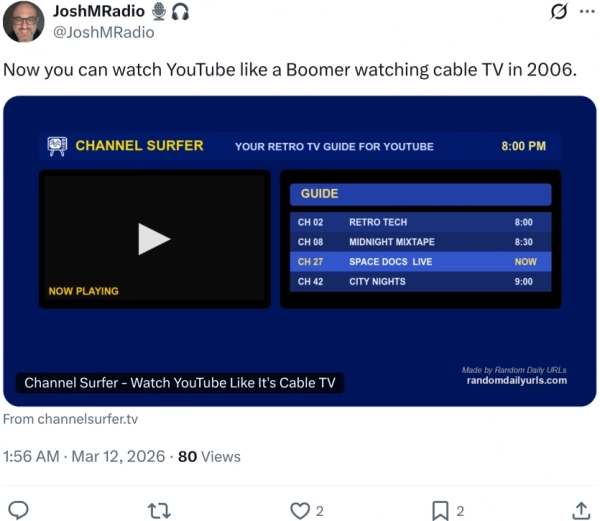 YouTube стає кабельним ТБ з 2000-х завдяки новій програмі 2