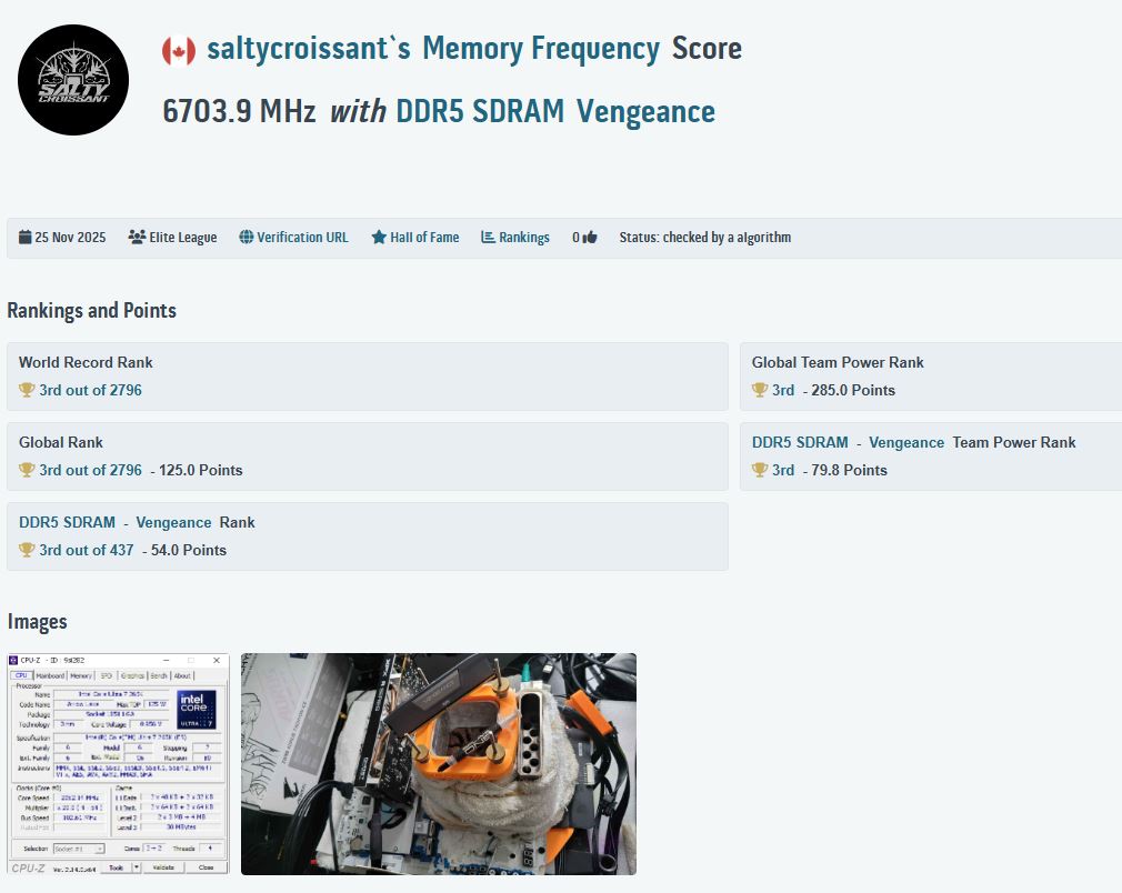 Екстремальне розганяння: GIGABYTE Z890 AORUS Tachyon DUO X ICE підкорює 12917 MT/s DDR5 з повітряним охолодженням 3