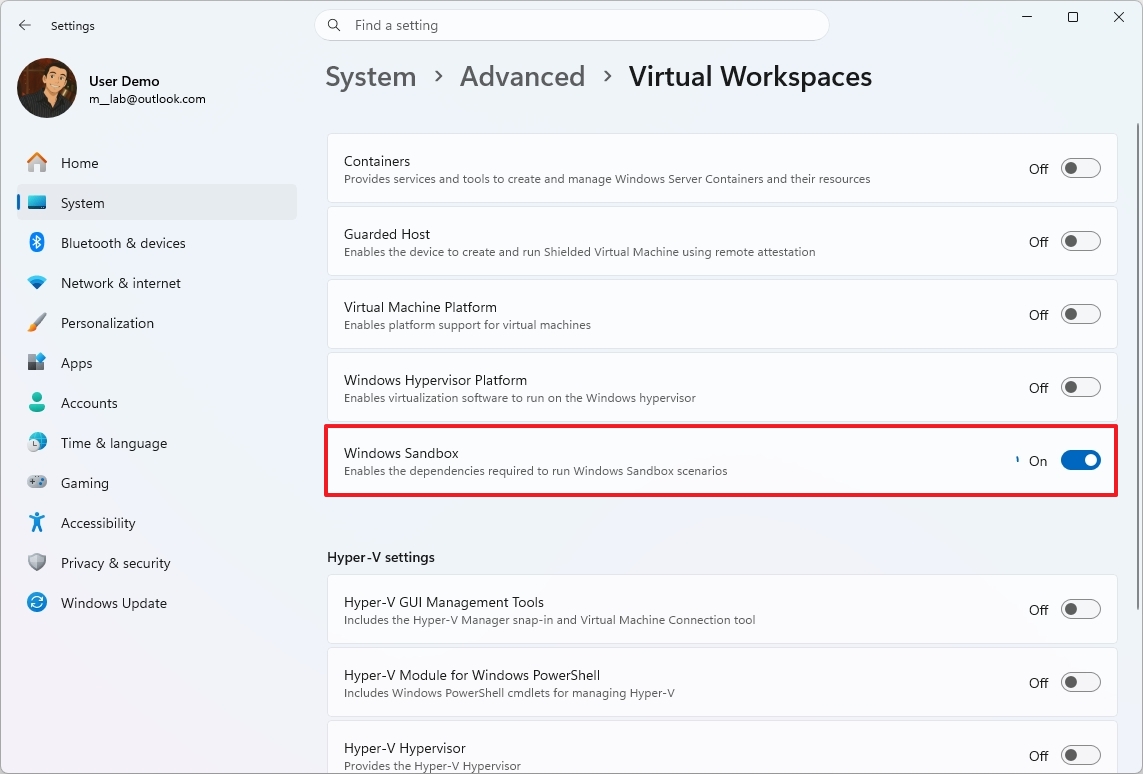 Створіть безпечне середовище для тестування з Hyper‑V та Windows Sandbox 3