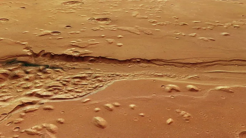 Mars Express виявив марсіанський "хаос": сліди давніх потопів серед кратерів 1 Джерело зображення: ESA/DLR/FU Berlin