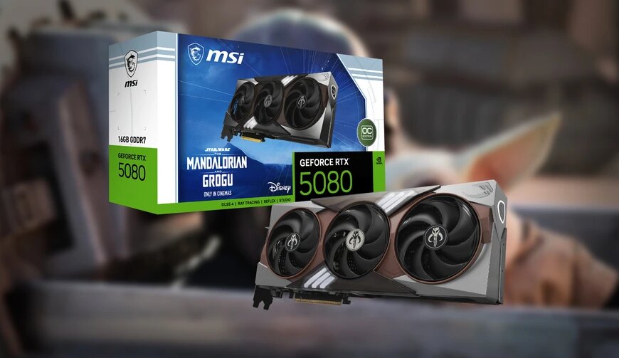 MSI випустила відеокарту RTX 5080 у стилі Мандалорця та Гроґу