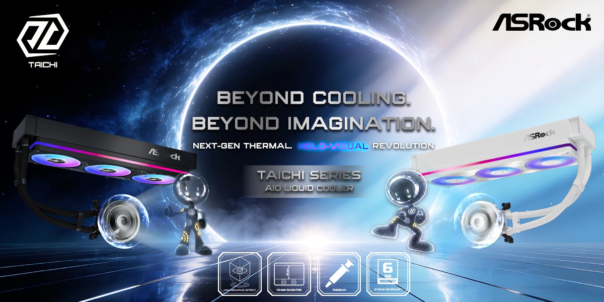 ASRock розширює лінійку Taichi перед Computex 2026: готуйтеся до RX 9070 XT, 540Hz Tandem OLED та систем охолодження AQUA 4 ASRock розширює лінійку Taichi перед Computex 2026: готуйтеся до RX 9070 XT, 540Hz Tandem OLED та систем охолодження AQUA 4