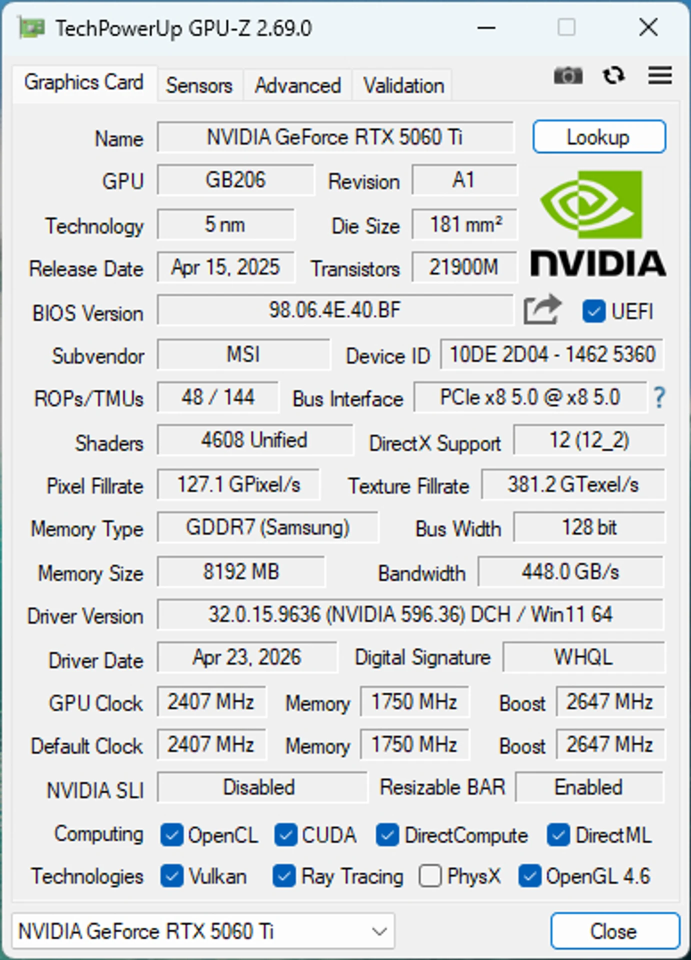 MSI GeForce RTX 5060 Ti 8G GAMING TRIO OC: 8 ГБ пам'яті достатньо 6