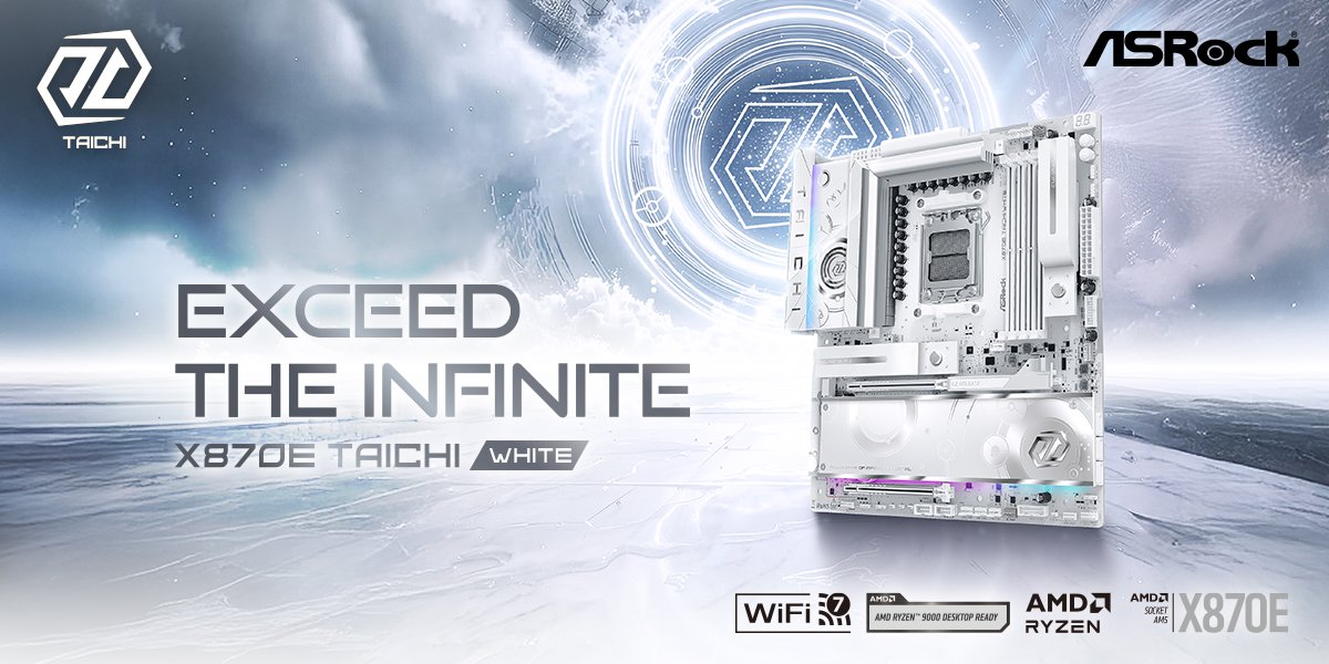 ASRock розширює лінійку Taichi перед Computex 2026: готуйтеся до RX 9070 XT, 540Hz Tandem OLED та систем охолодження AQUA 3 ASRock розширює лінійку Taichi перед Computex 2026: готуйтеся до RX 9070 XT, 540Hz Tandem OLED та систем охолодження AQUA 3