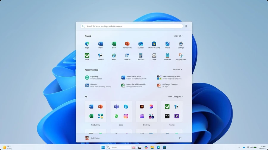 Windows 11: Microsoft тестує нові дизайни меню "Пуск" 1