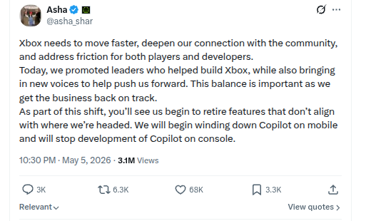 Xbox скасовує Copilot AI для консолей і мобільних пристроїв 2