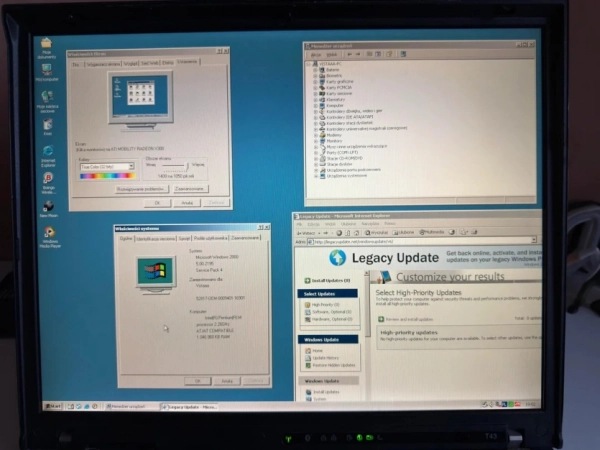 IBM ThinkPad T43: власник встановив 26 років історії Windows 2