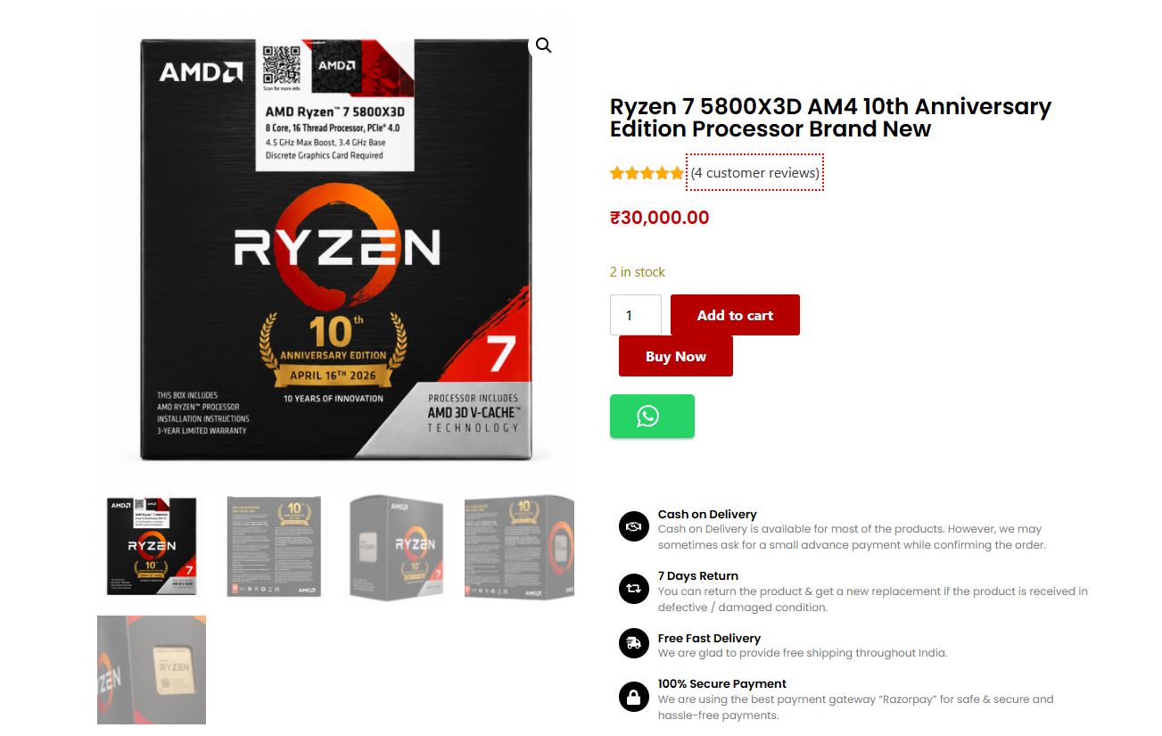 AMD повертає легенду: Ryzen 7 5800X3D знову в грі для геймерів AM4 за привабливою ціною 2
