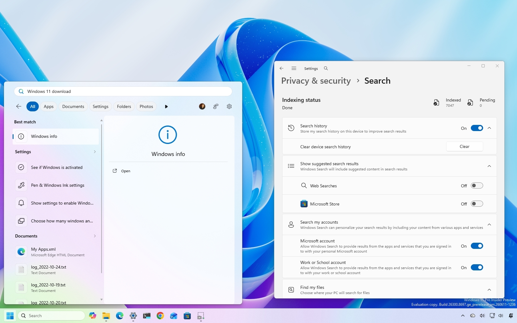 Windows 11: Microsoft додає вимикач для пошуку, що використовує Bing 1 Windows 11: Microsoft додає вимикач для пошуку, що використовує Bing 1