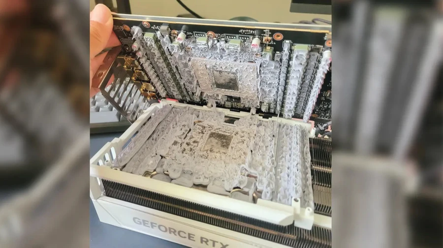 RTX 5090: власник знайшов дивну субстанцію у відеокарті 1