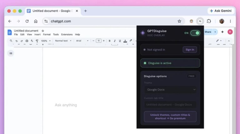 ChatGPT під прикриттям: розширення Chrome маскує ШІ під Google Docs 26