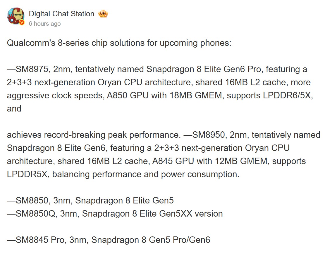 Snapdragon 8 Elite Gen 6 vs. Elite Gen 6 Pro: Розкрито ключові відмінності, що визначають ексклюзивність для преміум-флагманів 2 Snapdragon 8 Elite Gen 6 vs. Elite Gen 6 Pro: Розкрито ключові відмінності, що визначають ексклюзивність для преміум-флагманів 2