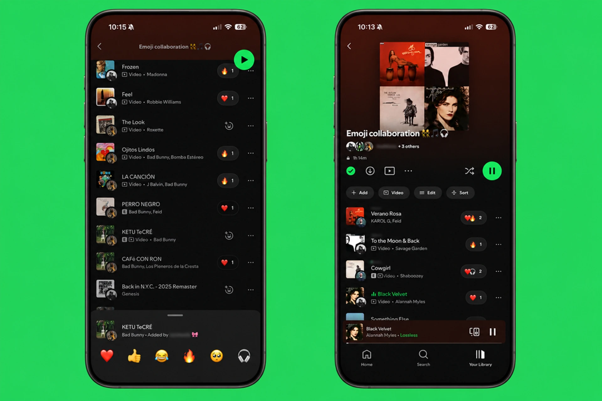 Spotify: реакції на треки з'явились у спільних плейлистах 2