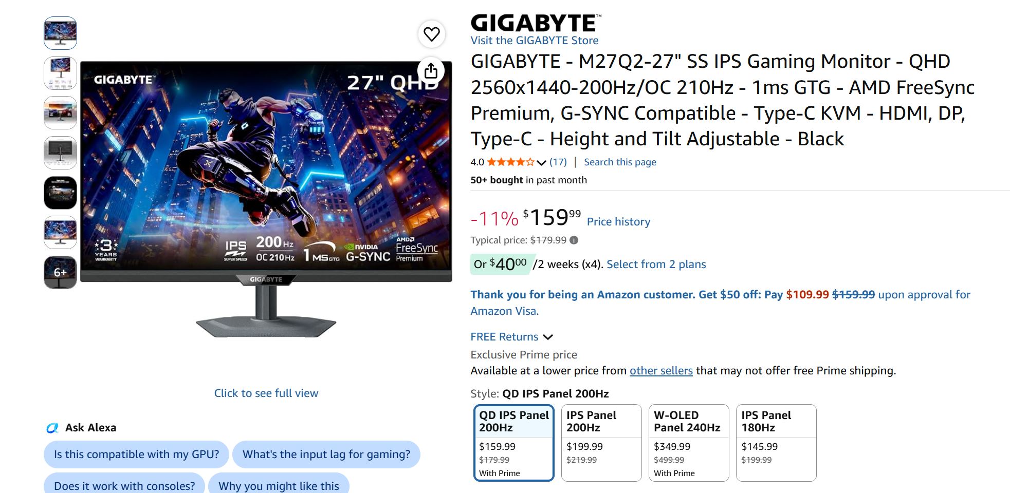 GIGABYTE скидає ціну на 27-дюймовий 240 Гц OLED монітор до $349 на честь Prime Day 5 GIGABYTE скидає ціну на 27-дюймовий 240 Гц OLED монітор до $349 на честь Prime Day 5