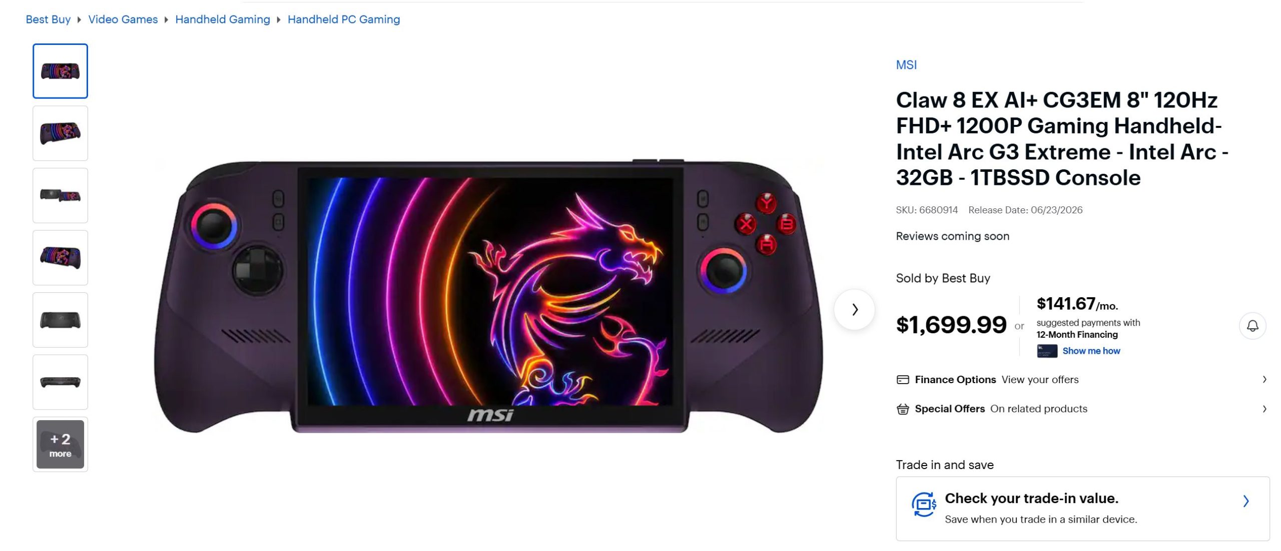 MSI Claw 8 EX AI+: портативний ігровий ПК за $1699, що перевершує попередника 4