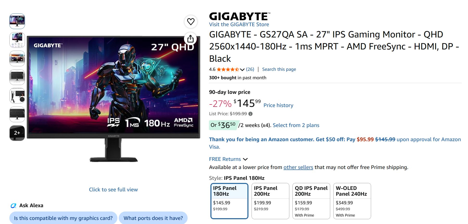 GIGABYTE скидає ціну на 27-дюймовий 240 Гц OLED монітор до $349 на честь Prime Day 4 GIGABYTE скидає ціну на 27-дюймовий 240 Гц OLED монітор до $349 на честь Prime Day 4