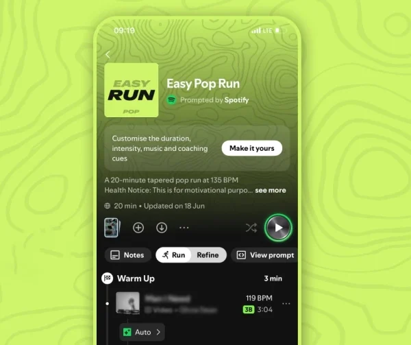 Spotify: режим для бігу з ШІ, що підбирає музику під темп