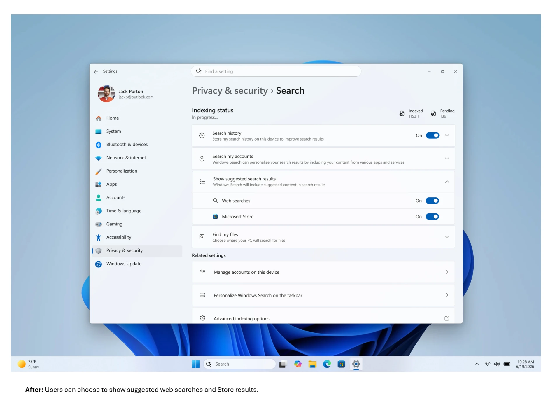 Windows 11 Search: Microsoft тестує версію без реклами та ігрових рекомендацій 4