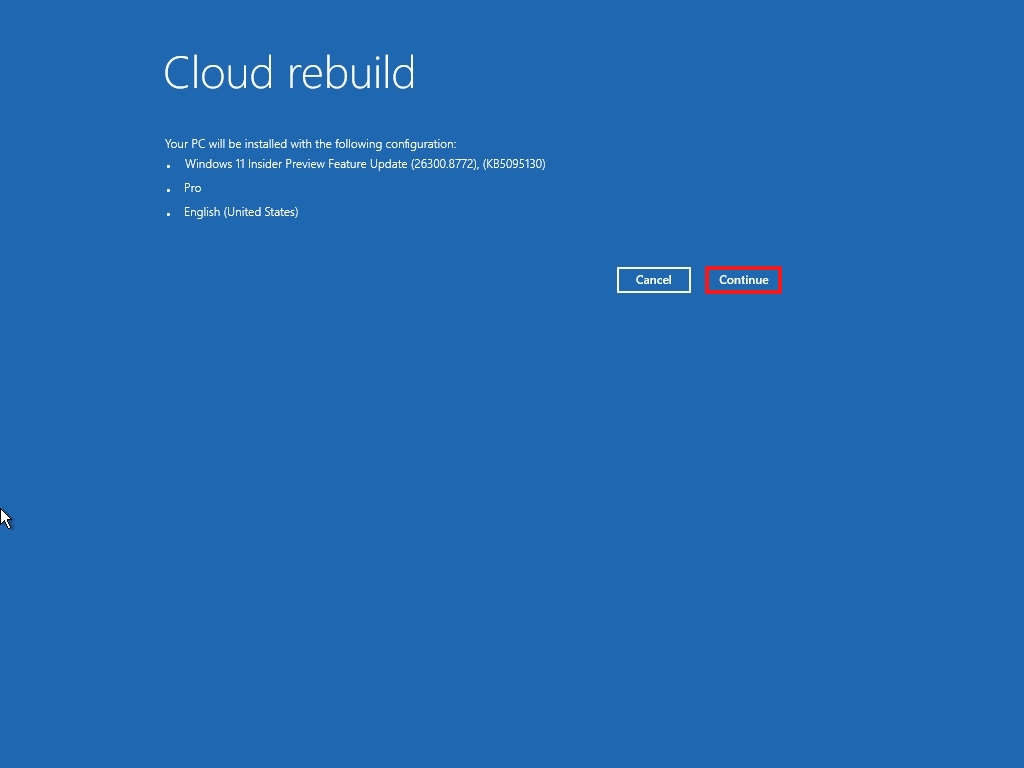 Windows 11: Віднови систему без зайвих зусиль завдяки Cloud Rebuild 4