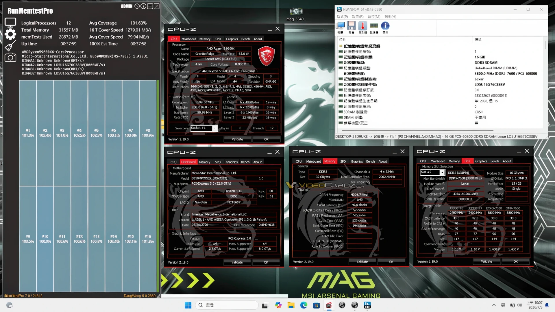 CXMT DDR5: MSI та AMD підтвердили нові рекорди швидкості 2