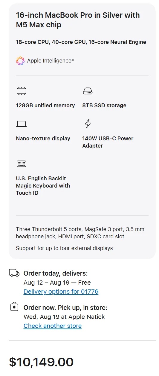 Apple підняла ціну топової конфігурації M5 Max MacBook Pro на $1000 після анонсу 3 Apple підняла ціну топової конфігурації M5 Max MacBook Pro на $1000 після анонсу 3