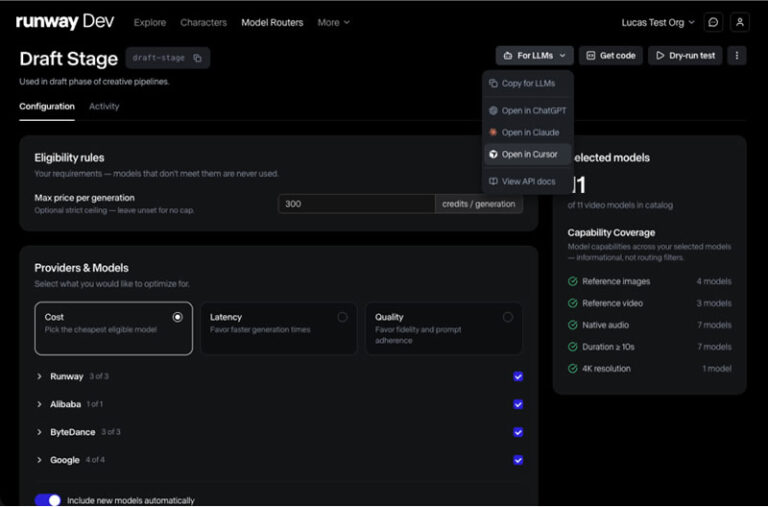 Runway запустила Media Router: сервіс сам підбере найвигідніший ШІ для створення контенту 8