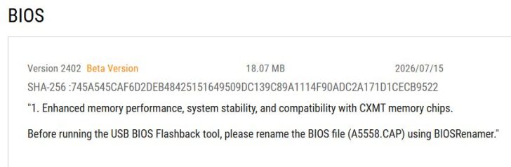 ASUS оновила BIOS для материнських плат AMD 600-ї та 800-ї серій: покращена сумісність із пам'яттю CXMT 2 ASUS оновила BIOS для материнських плат AMD 600-ї та 800-ї серій: покращена сумісність із пам'яттю CXMT 2