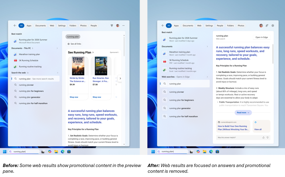 Windows 11: Microsoft революціонізує пошук, позбавляючись від реклами та надаючи чіткіші локальні результати 3