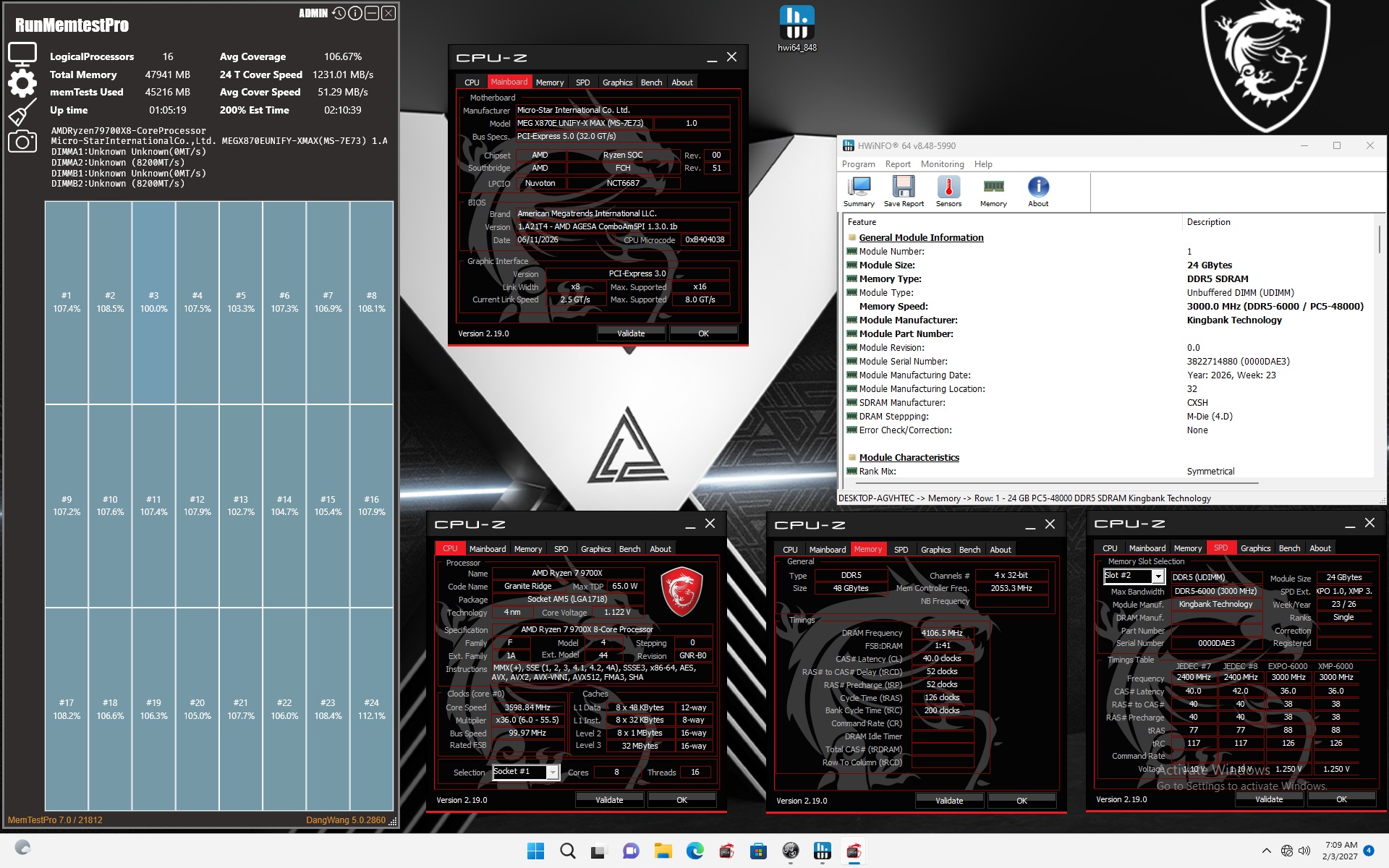 MSI розкриває потенціал DDR5 CXMT на материнських платах AM5: новітній BIOS активує TSME 3 MSI розкриває потенціал DDR5 CXMT на материнських платах AM5: новітній BIOS активує TSME 3