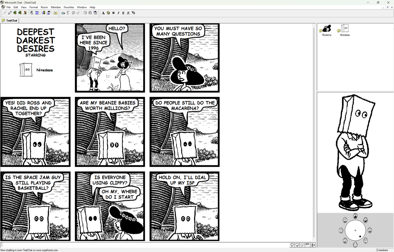 Microsoft Comic Chat: Застосунок, що популяризував Comic Sans, стає open source 2 Microsoft Comic Chat: Застосунок, що популяризував Comic Sans, стає open source 2