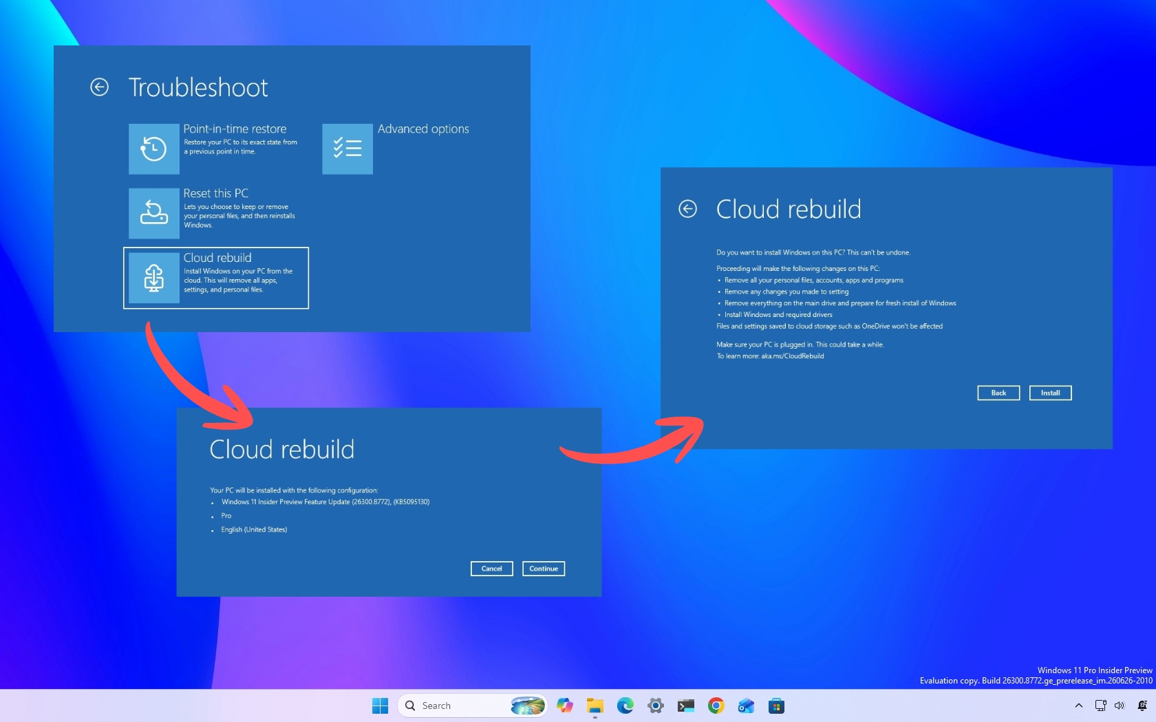 Windows 11: Віднови систему без зайвих зусиль завдяки Cloud Rebuild 1