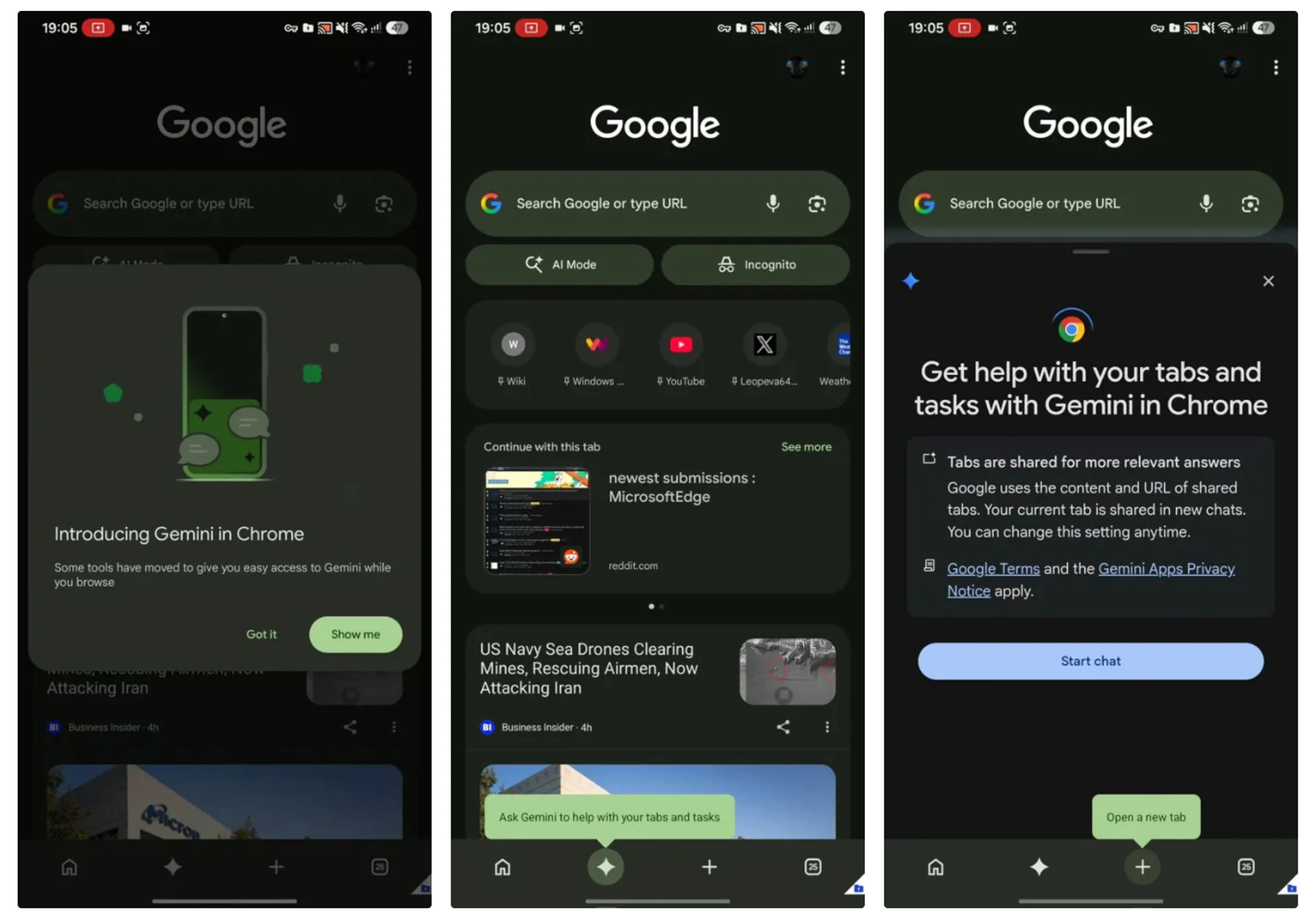 Chrome на Android отримає редизайн панелі навігації заради Gemini 2