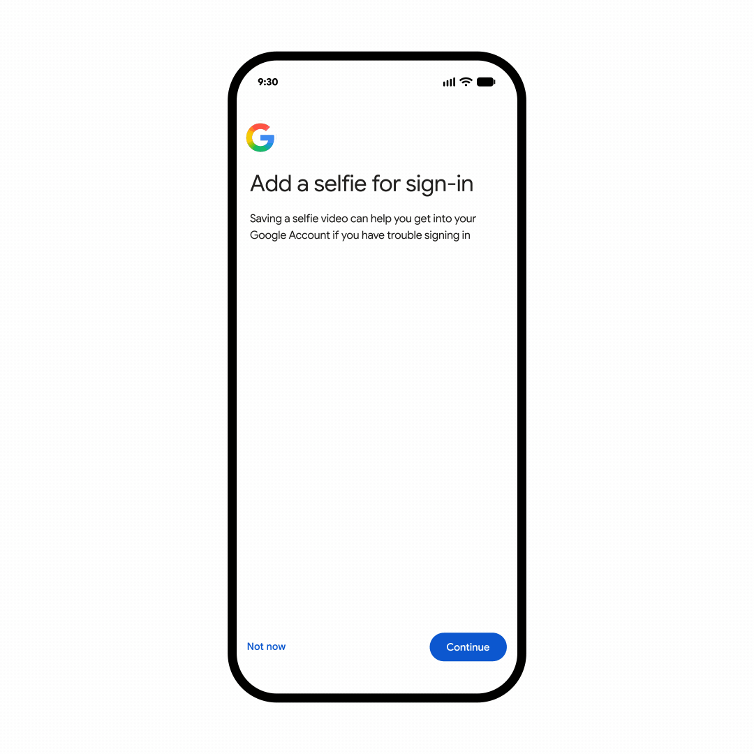 Google: вхід в акаунт за допомогою селфі-відео 2