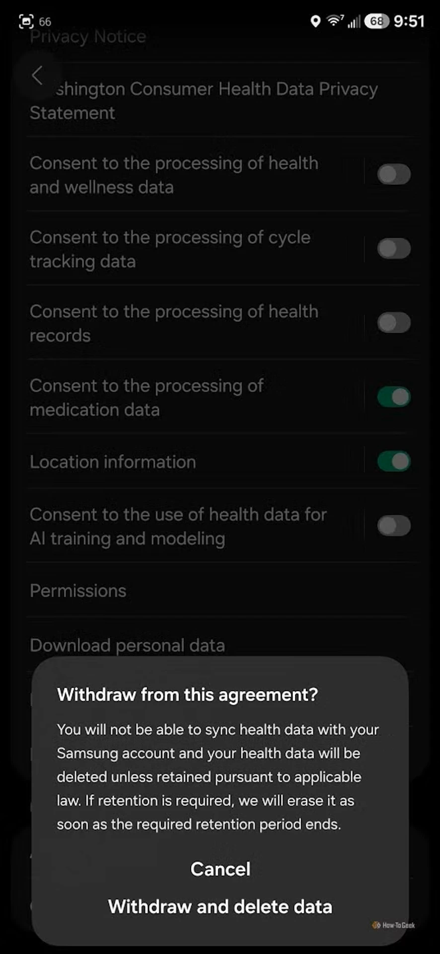 Samsung Health: згода на ШІ-навчання або видалення даних про здоров'я 3