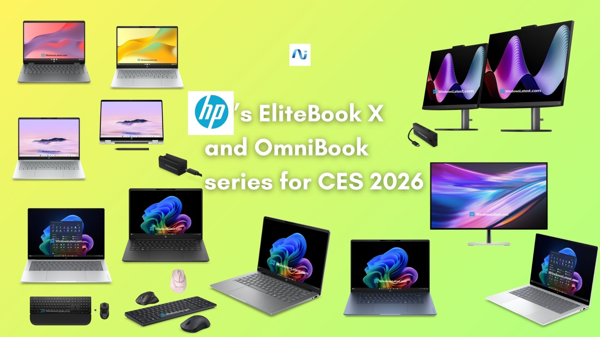 HP Elitebook X and OmniBook series for CES 2026 along with other devices