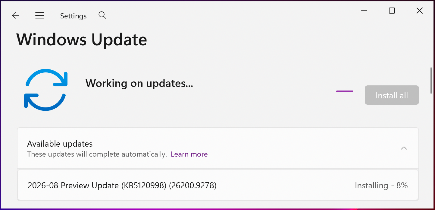 Windows 11 KB5120998: 35 виправлень і покращень 5