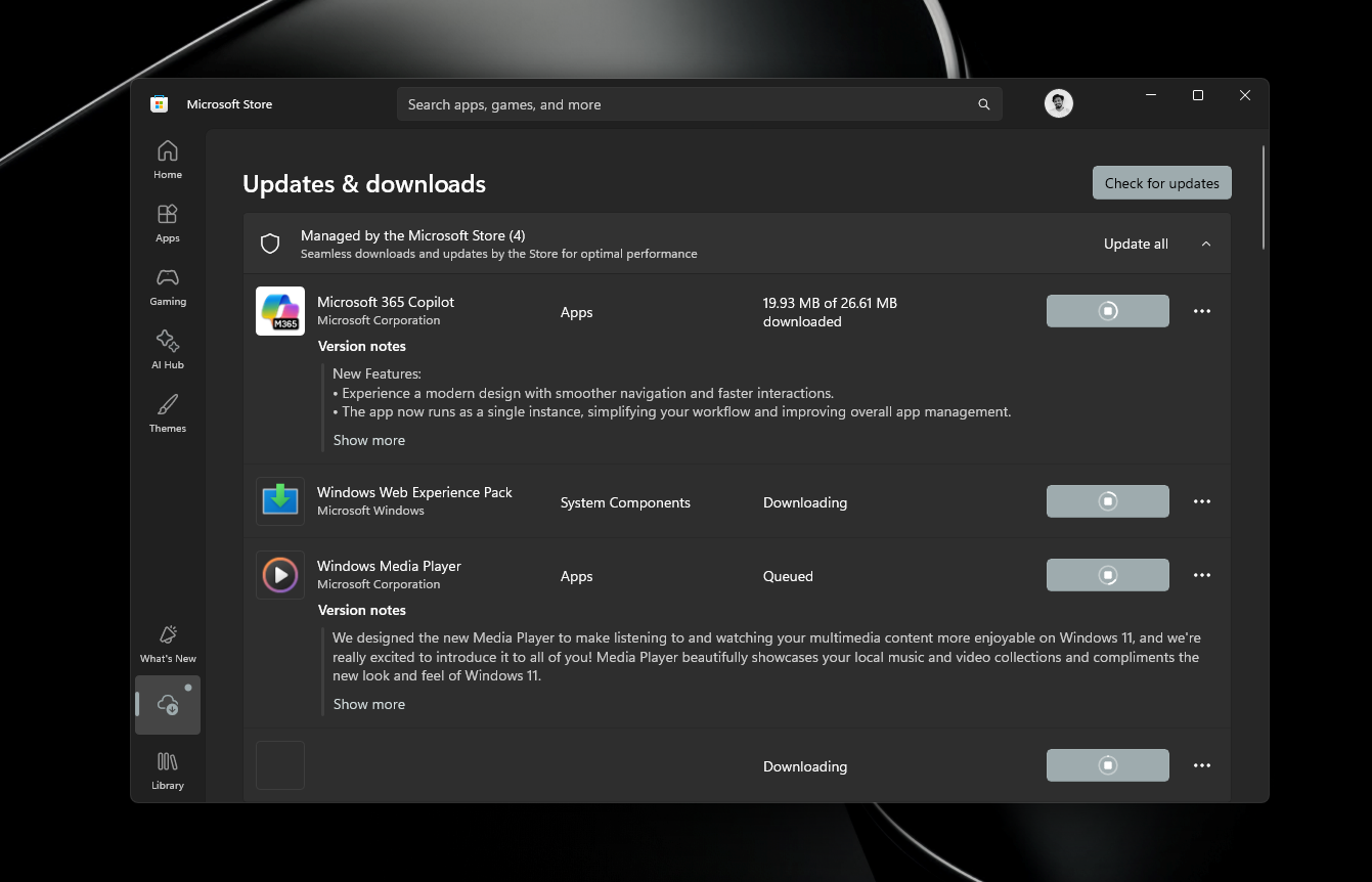 Microsoft Store download speed improvement