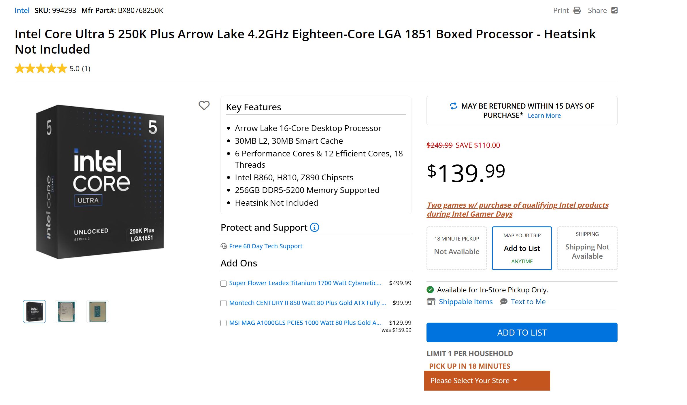 Intel Core i9-13900K подешевшав до $139 на Micro Center 2