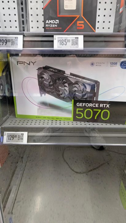 Walmart помилково продав RTX 5070 за ціною системи охолодження 2
