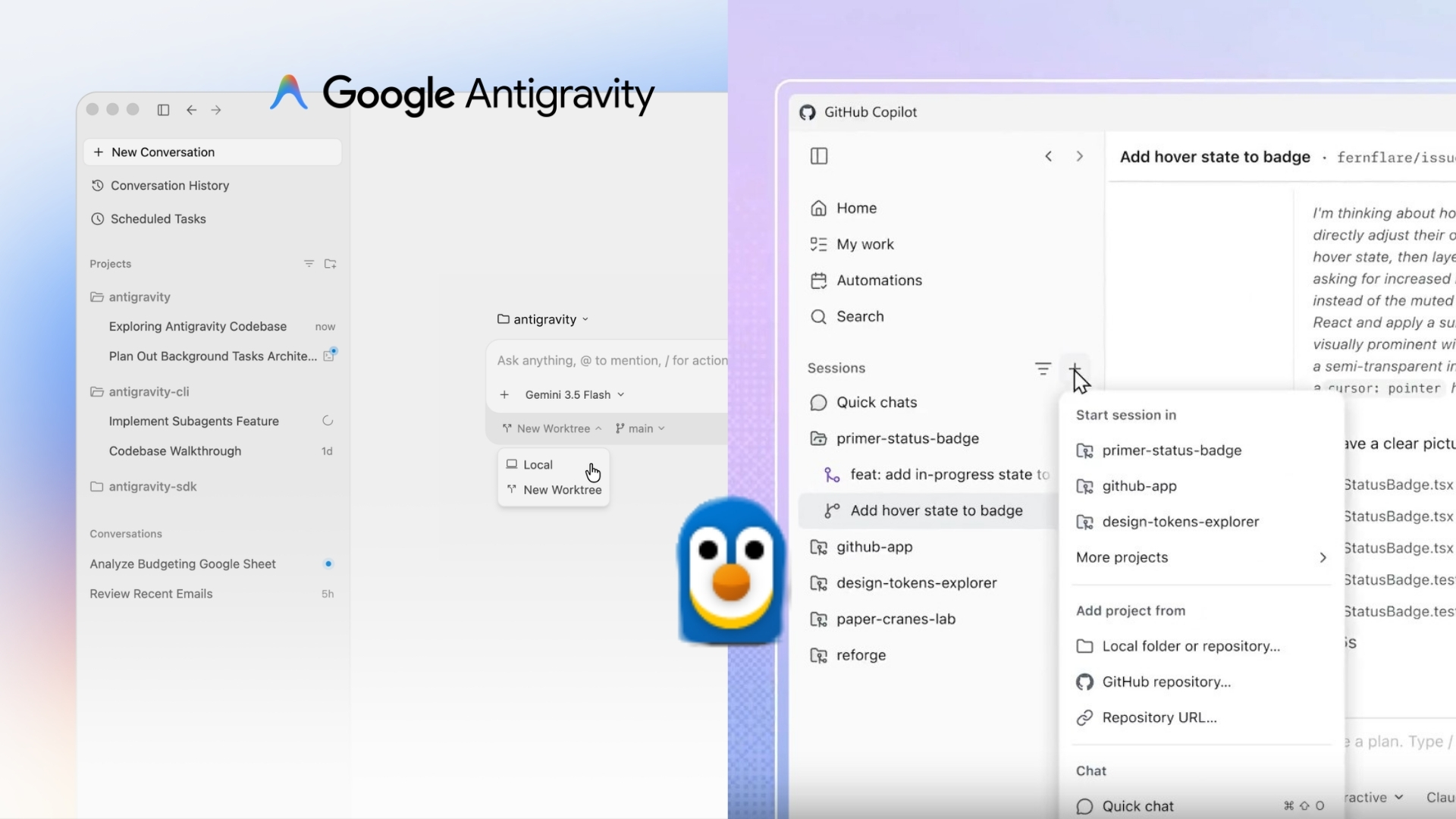 Google додає підтримку Windows 11 та WSL для своїх нових ШІ-інструментів 2 Google Antigravity and GitHub Copilot are both AI based development tools with WSL support
