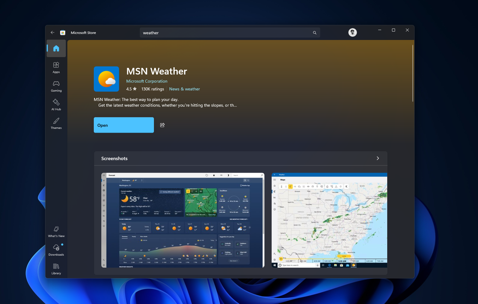 MSN Погода в Microsoft News