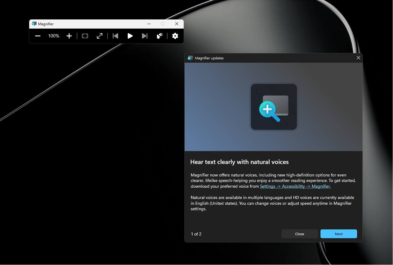 New capabilities in Windows Magnifier