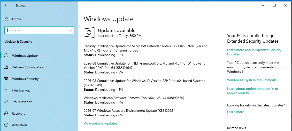 2026-08 Cumulative Update for Windows 10 Version 22H2 for x64-based Systems (KB5120249)