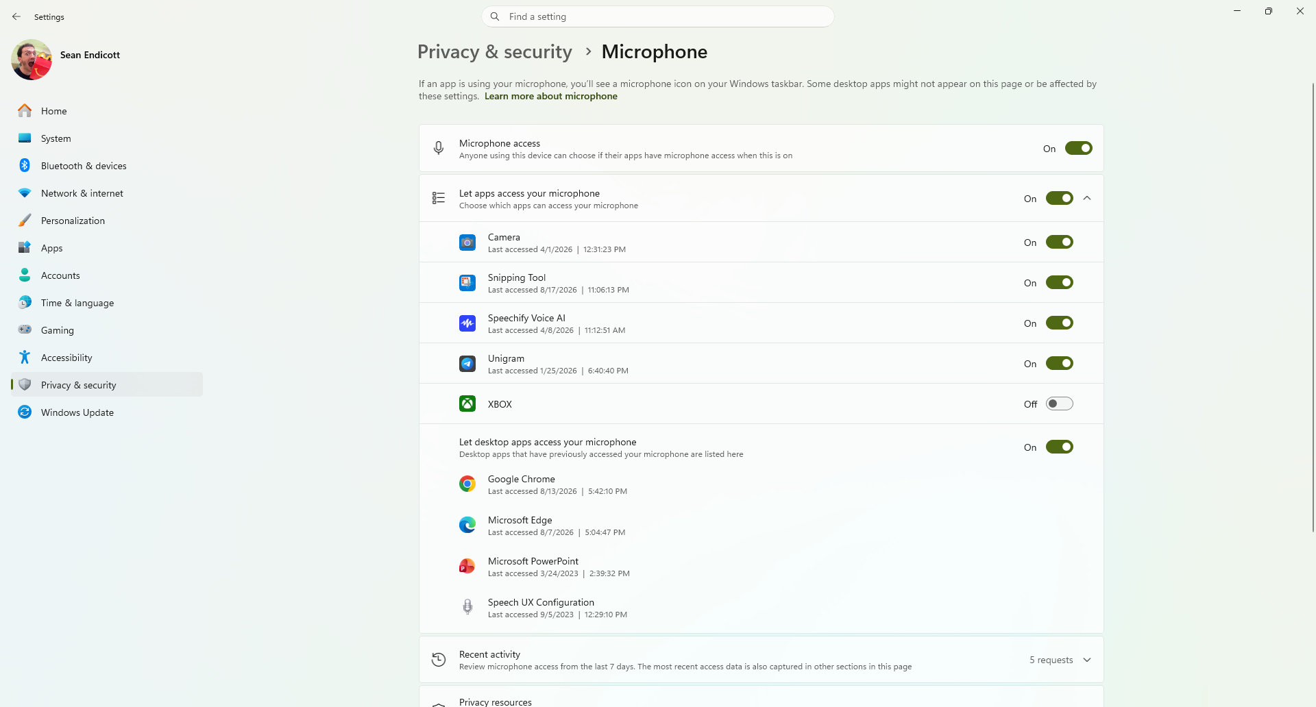Windows 11 заборонить доступ до камери та мікрофона для окремих програм 2