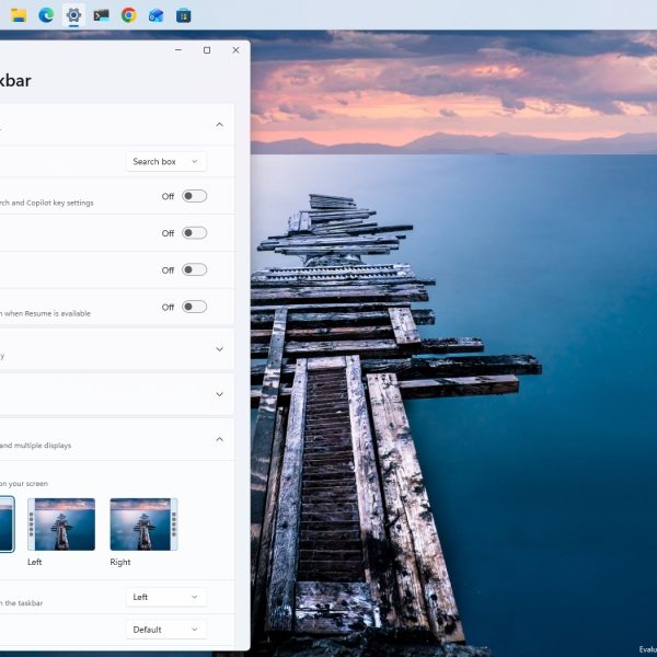 Windows 11 повертає повну мобільність панелі завдань