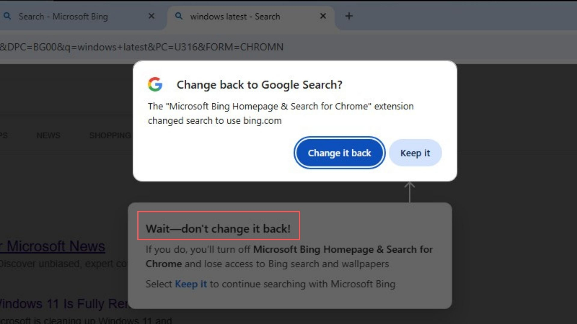Microsoft випустила окремий пошуковий застосунок Bing для Chrome, Firefox та Brave 5