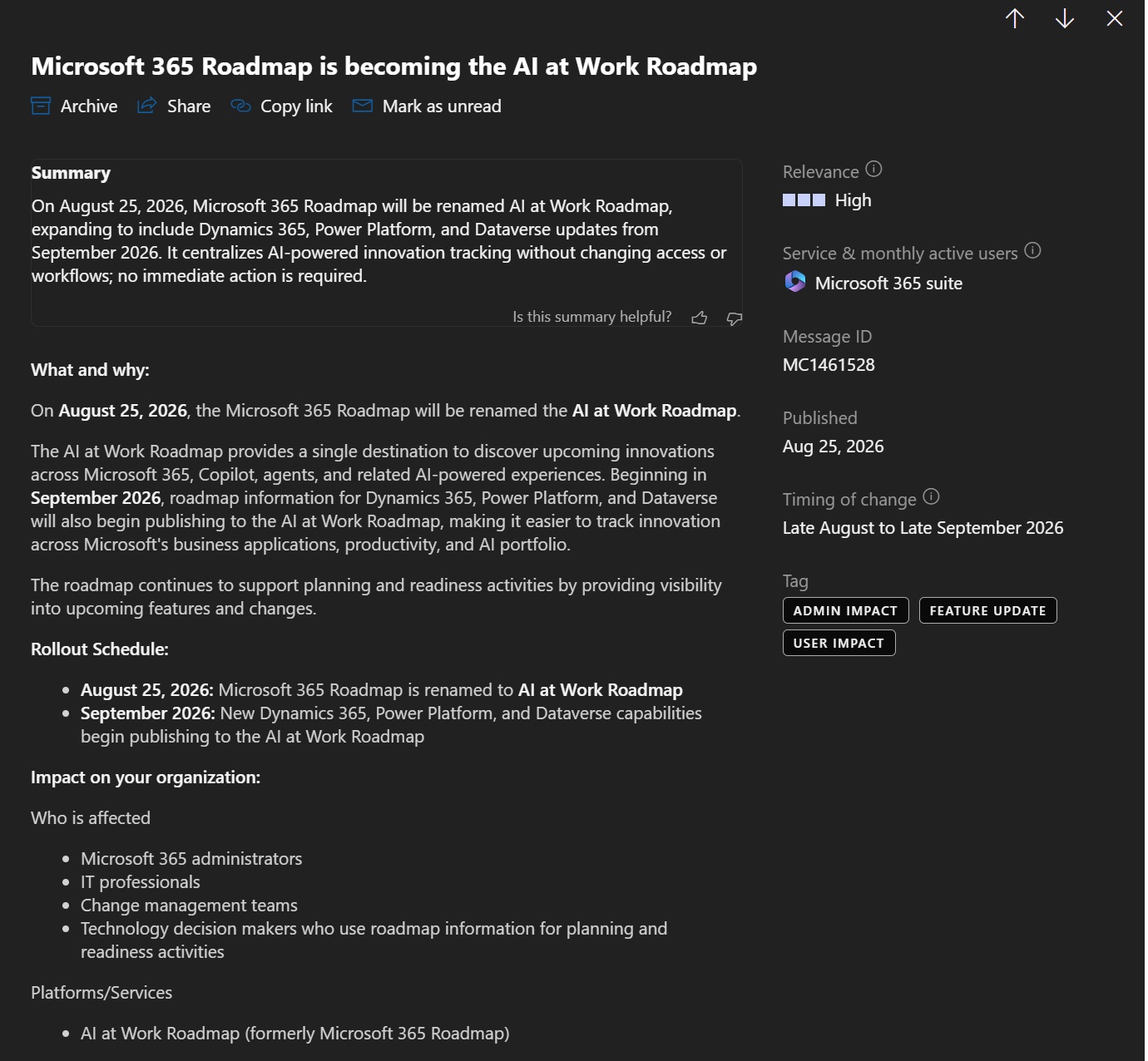 MSFT 365 revamp
